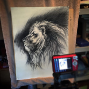 Charcoal Majestic King Art